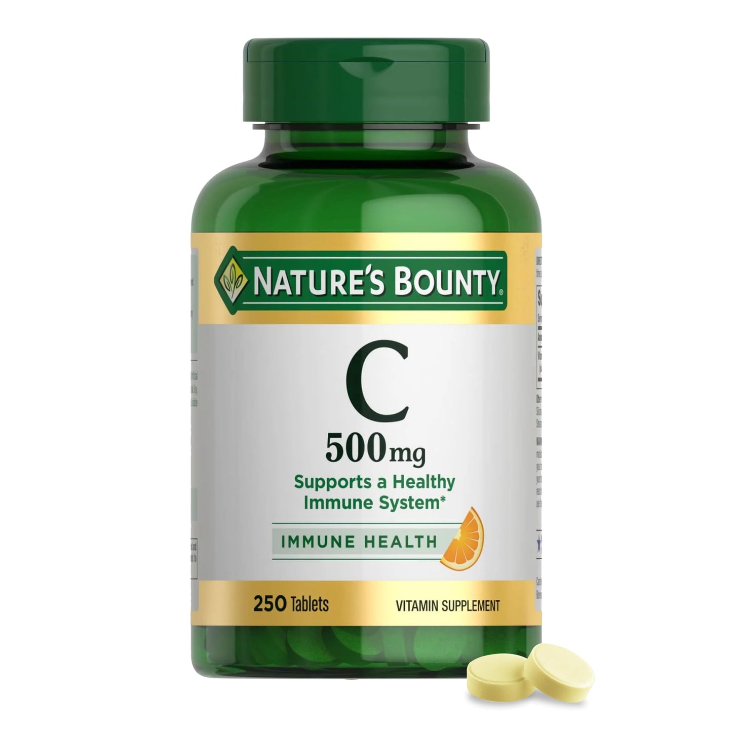 Nature’s Bounty Vitamin C Supports a Healthy Immune System Vitamin Supplement 500mg 250 Tablets